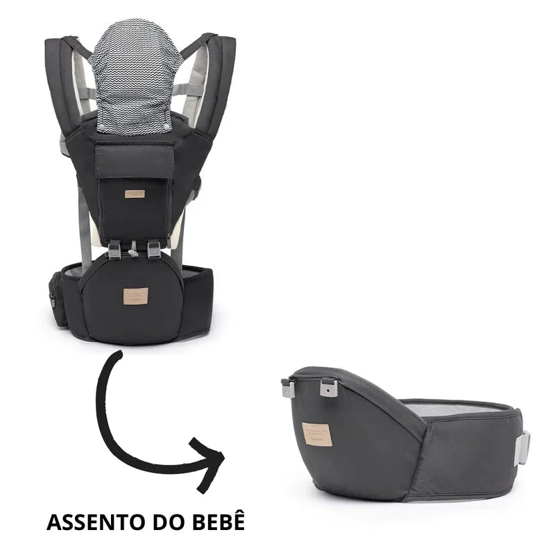 Canguru Ergonômico Lequeen Passeio Conforto Mamãe Bebê