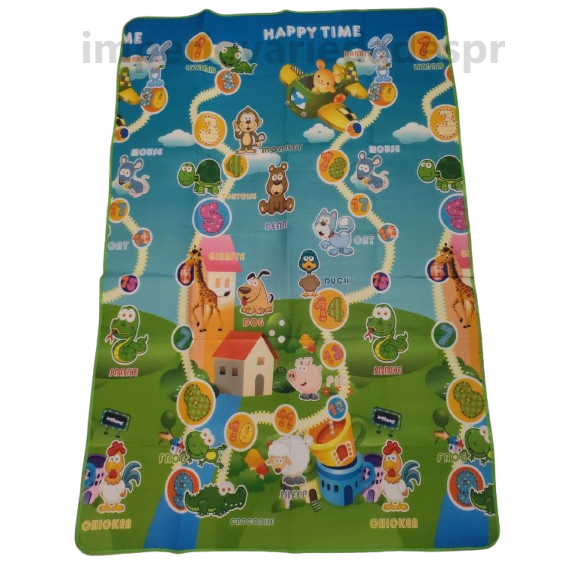 Tapete de Atividades Infantil Grande 180x120 Térmico Dobrável EVA Educativo Bebê