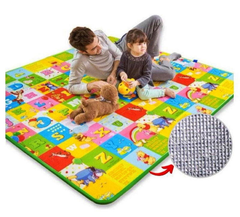 Tapete de Atividades Infantil Grande 180x120 Térmico Dobrável EVA Educativo Bebê