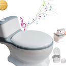 Privadinha Musical (Simula Descarga) até 32Kg Infantil Criança Bebe Troninho Penico Desfralde Cinza