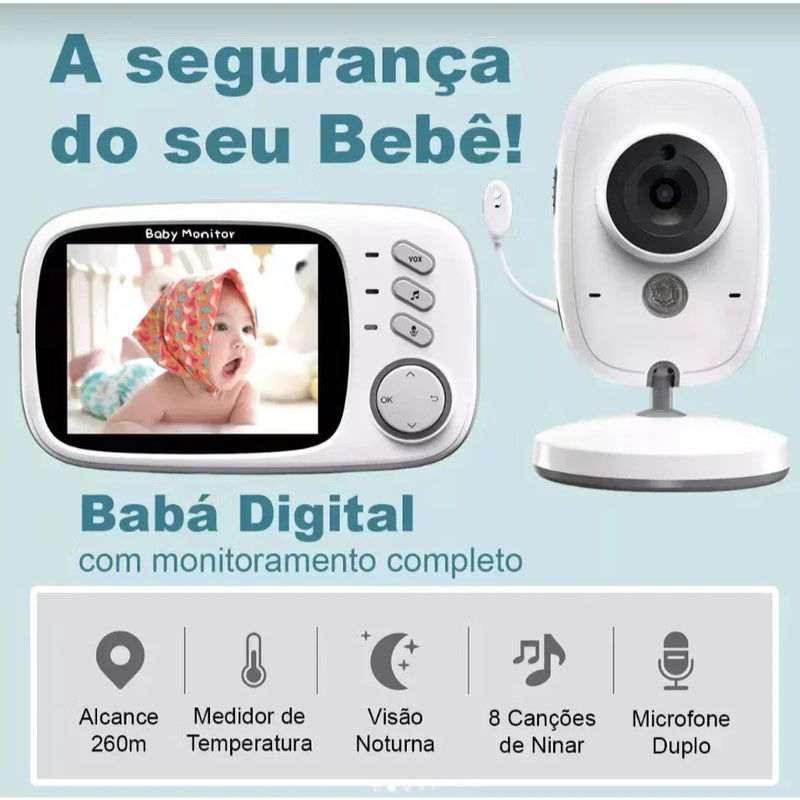 Baba Eletrônica Com Monitor Visão Noturna